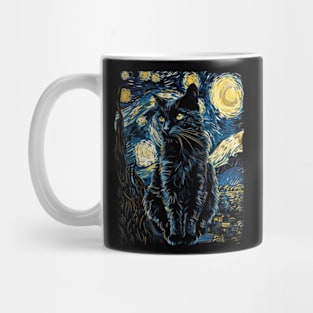 Cat Starry Night Cosmic Whiskers Mug